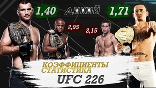 Коэффициенты и Статистика на UFC 226 | Стипе Миочич, Даниэль Кормье, Макс Холлоуэй, Брайан Ортега