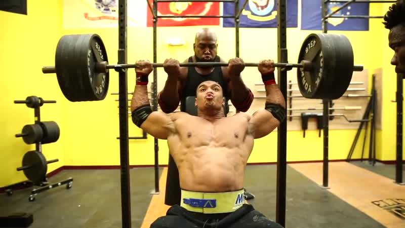 Larry Wheels жим сидя 233