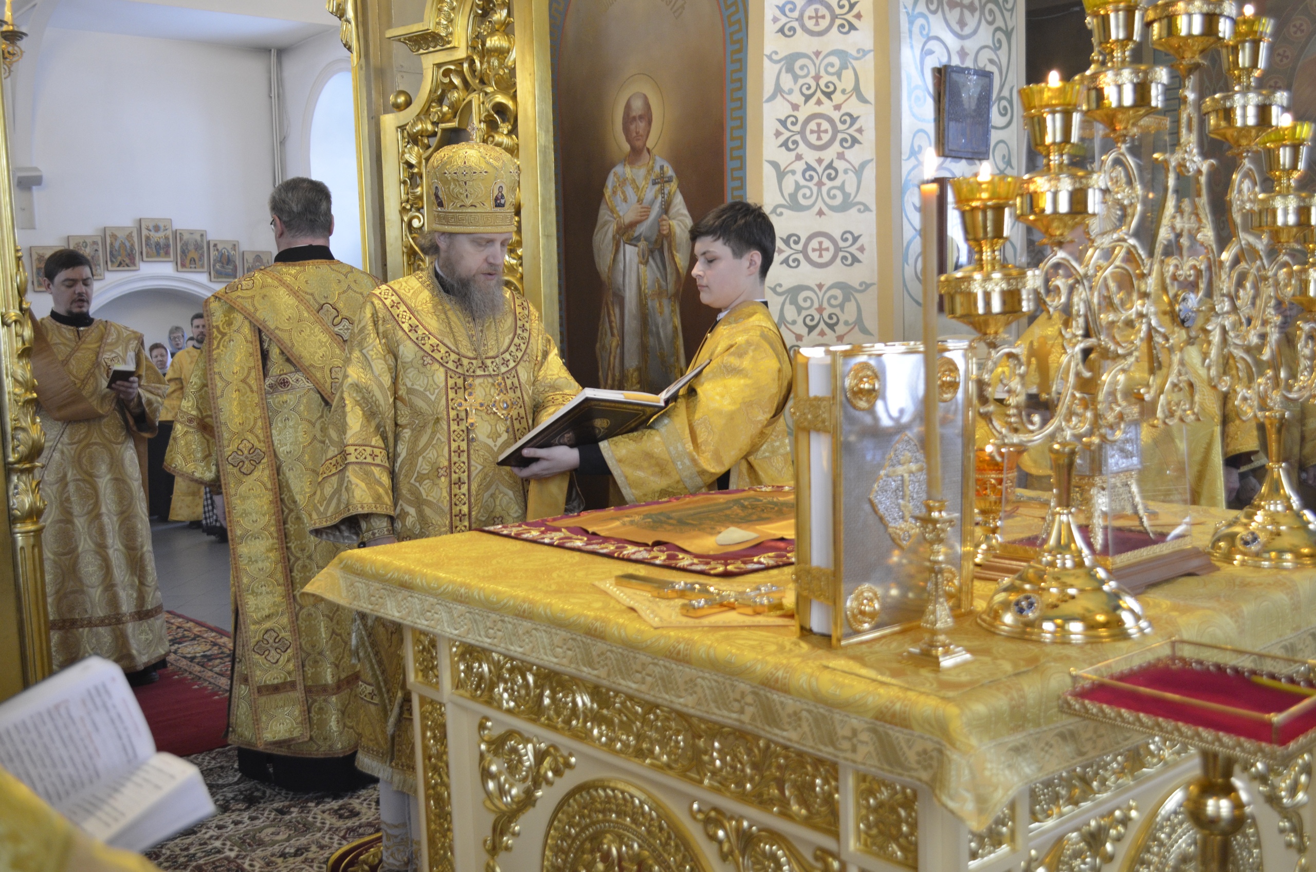 3 марта 2019 года, в Неделю мясопустную, о Страшнем суде, епископ Домодедовский Иоанн совершил Божественную литургию в храме святителя Николая Чудотворца в селе Клёново