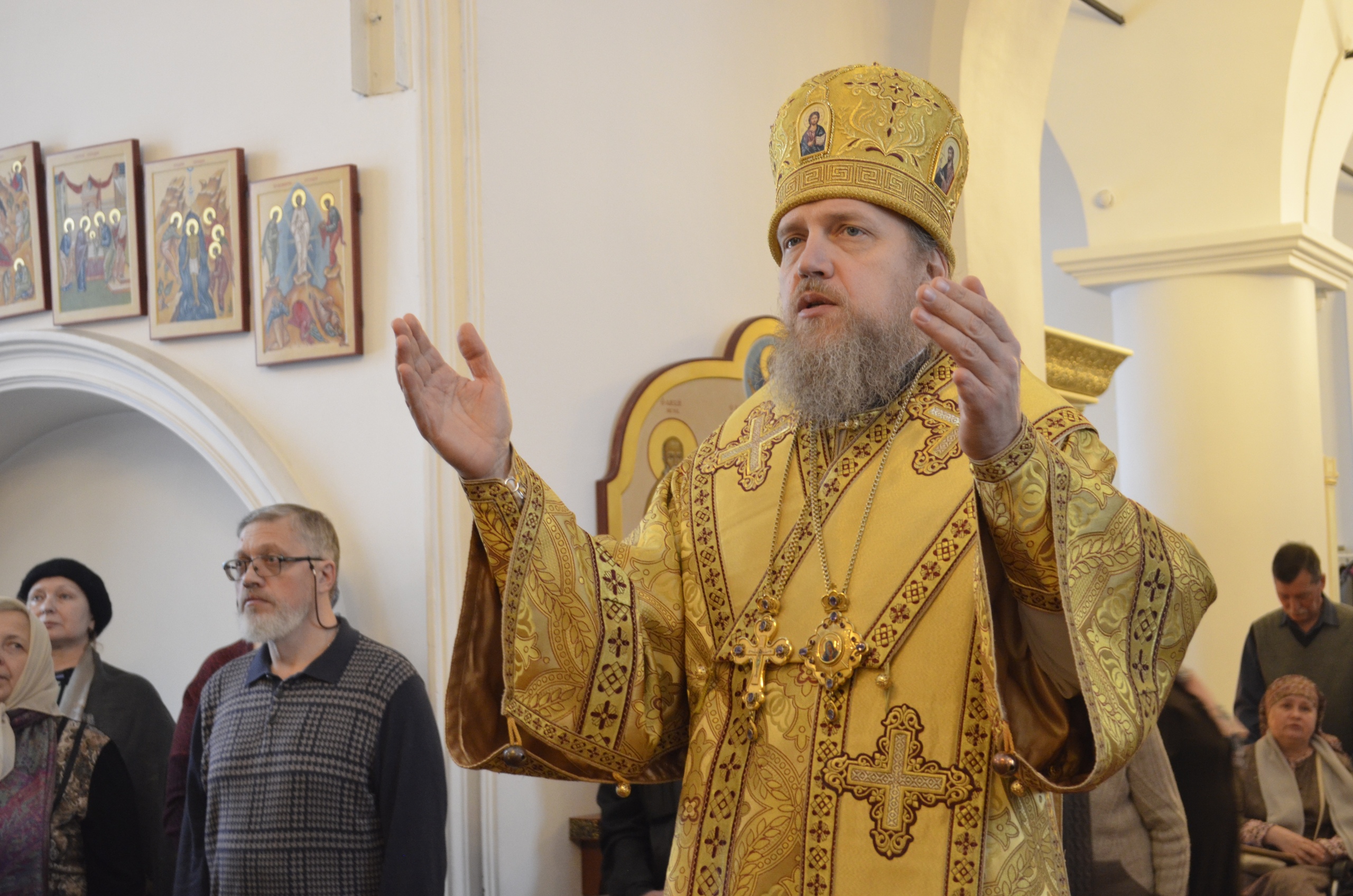 3 марта 2019 года, в Неделю мясопустную, о Страшнем суде, епископ Домодедовский Иоанн совершил Божественную литургию в храме святителя Николая Чудотворца в селе Клёново