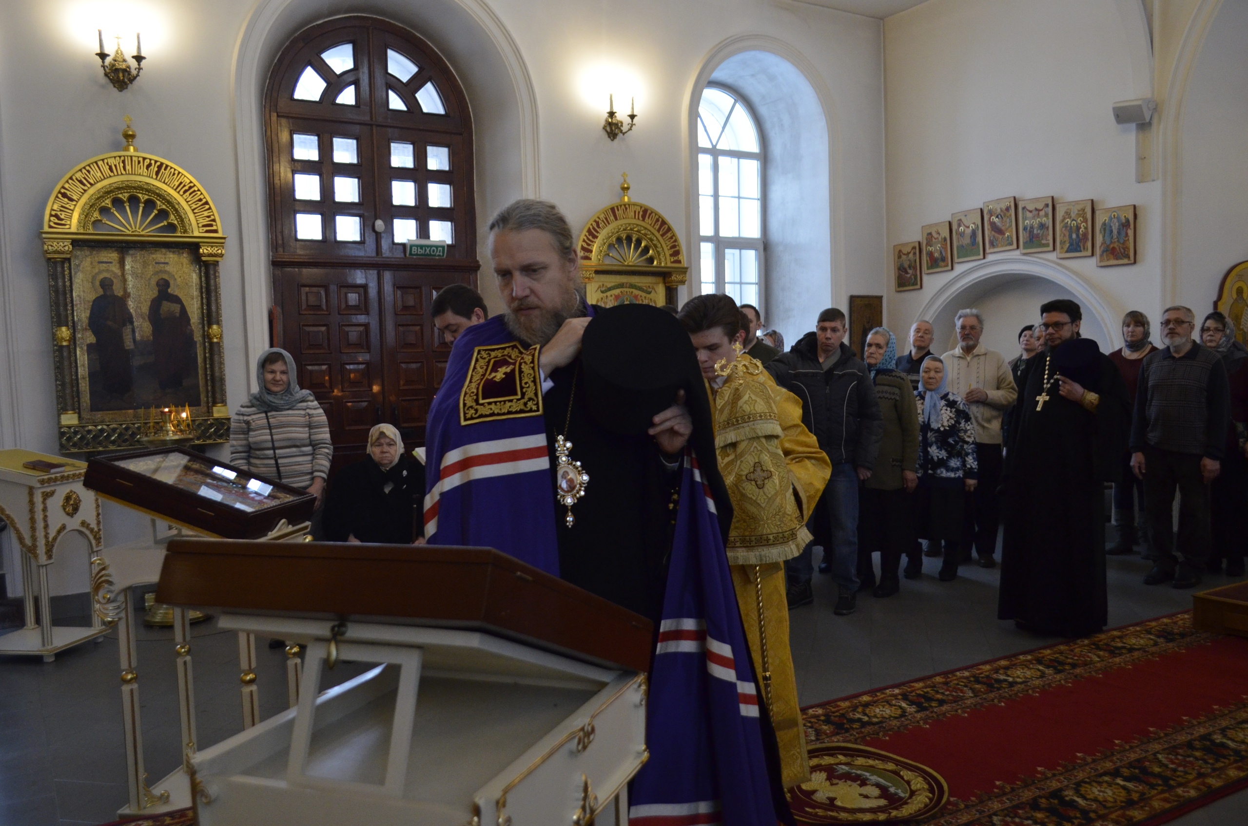 3 марта 2019 года, в Неделю мясопустную, о Страшнем суде, епископ Домодедовский Иоанн совершил Божественную литургию в храме святителя Николая Чудотворца в селе Клёново
