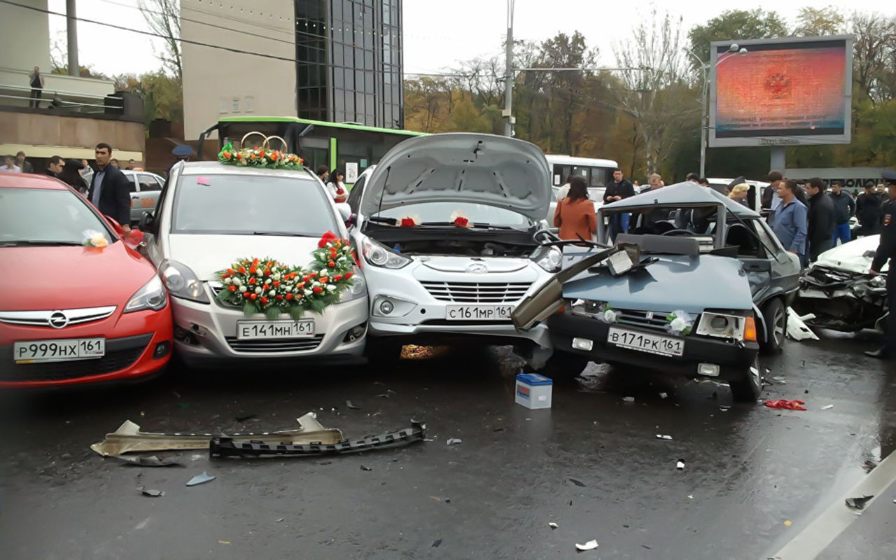 автоприколы, свадьба