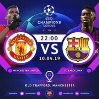 🔥 Прямая трансляция ¼ финала футбольной Лиги чемпионов. «Манчестер Юнайтед» – «Барселона»  🕰 Матч! …