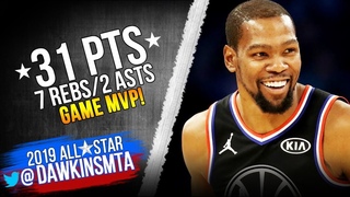 Kevin Durant Full Highlights in 2019 All-Star Game - 31 Pts, Game MVP! | FreeDawkins