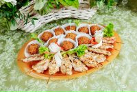 Шашлык куриный, мясные шарики