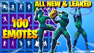 *NEW* Fortnite INSTINCT Skin Dance with 100 Emotes (including Hoop Master, Scenario, Breezy, Conga)
