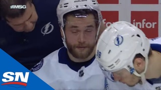 Victor Hedman Injury: Shaken Up After Colliding With Referee Then In Noticeable Pain On The Bench