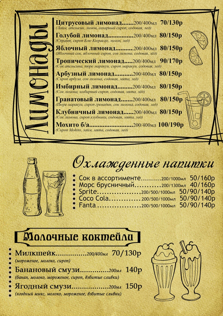 Тесла минусинск кафе меню