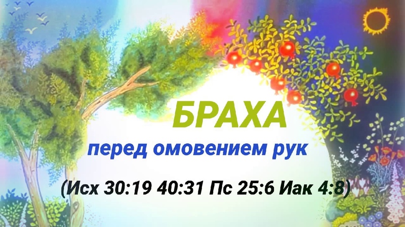 БРАХА ПЕРЕД ОМОВЕНИЕМ РУК