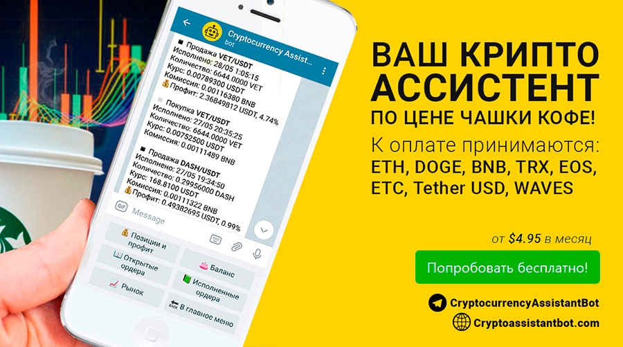 Криптовалютный Telegram бот Cryptocurrency Assistant UbodkhO-7SA