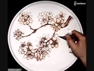 Рисунки шоколадом (6 sec)