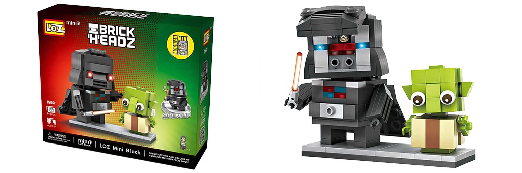 Конструктор LOZ Star Wars BrickHeadz "Дарт Вейдер и Мастер Йода" 1503 Конструктор LOZ Star Wars BrickHeadz "Дарт Вейдер и Мастер Йода" 1503