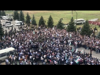 Стрельба на митинге в Магасе.