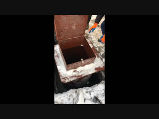 Обустройства скважины, установка кессона