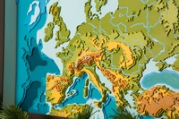 Рельефная карта европы 3д