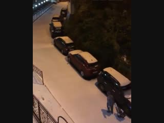 Вот такое сегодня, доброе утро! Сочи 14.12.2018 Выпал снег в Сочи.