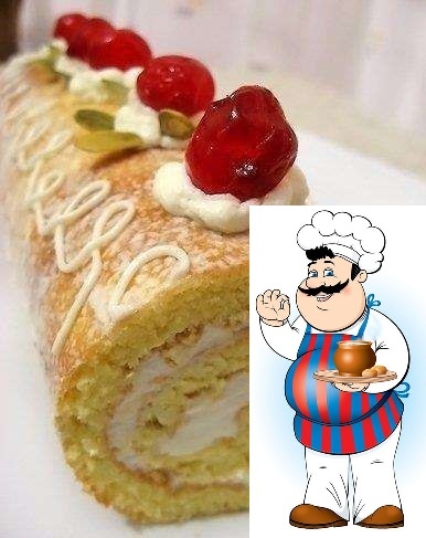 этот рулет стал моим любимым рецептом! тесто: 3 яйца 90 г муки 90 г сахара приготовление: яйца и сахар положите в чашку взбивайте миксером на высокой скорости не менее 5 минут, до растворения