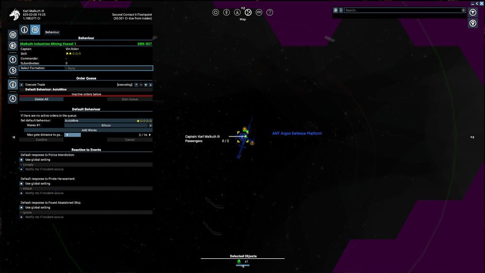 Автомайнинг в в X4:Foundation