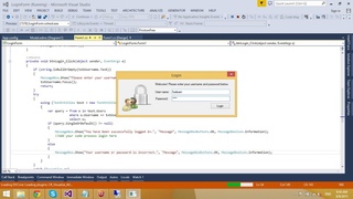 C# Application - How to create a Login Form with SQL Server | FoxLearn