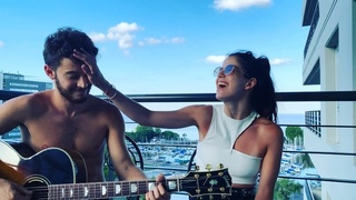 Cande Molfese on Instagram: “Así el lunes ... 3 horas aprox para grabar esta canción de @benjamadeo que soy fan fan #Volare ❤️⭐️☺️ El mejor guitarr...