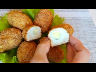Куриные котлеты с яйцом