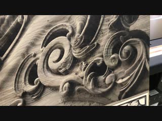 Печать фотографии фрезерованного дерева на фанере с 3D эффектом