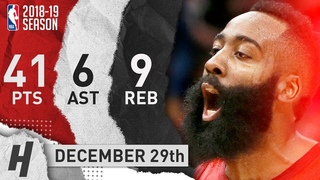 James Harden EPIC Full Highlights Rockets vs Pelicans 2018.12.29 - 41 Pts, 6 Ast, 9 Rebounds!