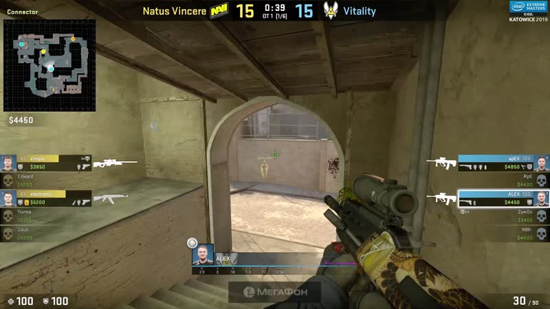 S1mple and electronik 9000 iq round