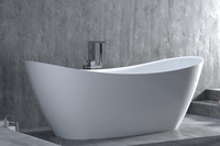 NOEMI. Отдельностоящая ванна из камня  Характеристики Цвет базовый: белый Поверхность: глянец/мат Размеры (дл-ш-в): 1853х522х722 Вес: 90 кг Фурнитура: хром, золото, бронза, в цвет ванны Возможно изготовление в любом цвете по RAL