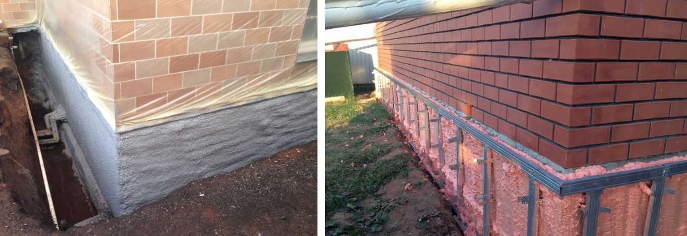 Утепление фундамента