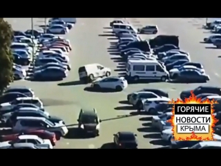 Вчерашний перевёртыш на парковке Меганома