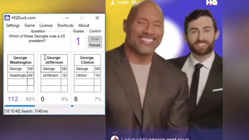 Using a bot on hq trivia game