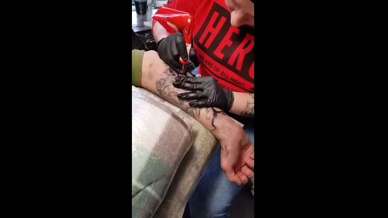 Рукавчик в процессе