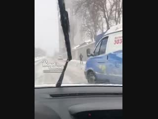 Гонки в Ростове после снегопада 16.11.2018 Ростов-на-Дону Главный