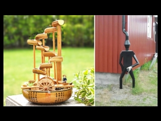 Amazing Home made Inventions - Bamboo water fountain (HammAli & Navai – Пустите меня на танцпол)