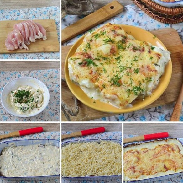 Сочное куриное филе по-французски  