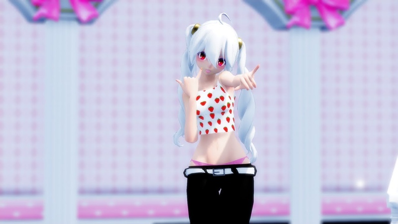 【MMD】弱音ハクで『DEEP BLUE TOWNへおいでよ』