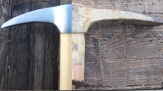 Restoration a very rusty pickaxe. Реставрация ржавой кирки.