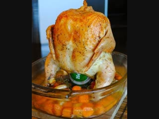 Курица на банке пива в духовке. Сочное И ВКУСНОЕ мясо!