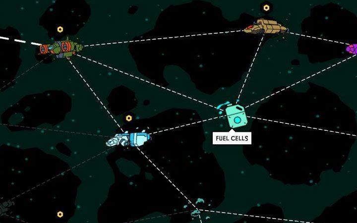 топливный контейнер на карте туманности в Void Bastards