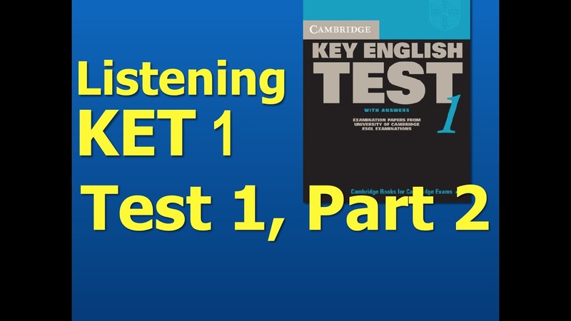 Listening A2, KET 1, Test 1, Part 2