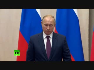 Пресс-конференция Путина и египетского лидера началась с минуты молчания в память о погибших в Керчи
