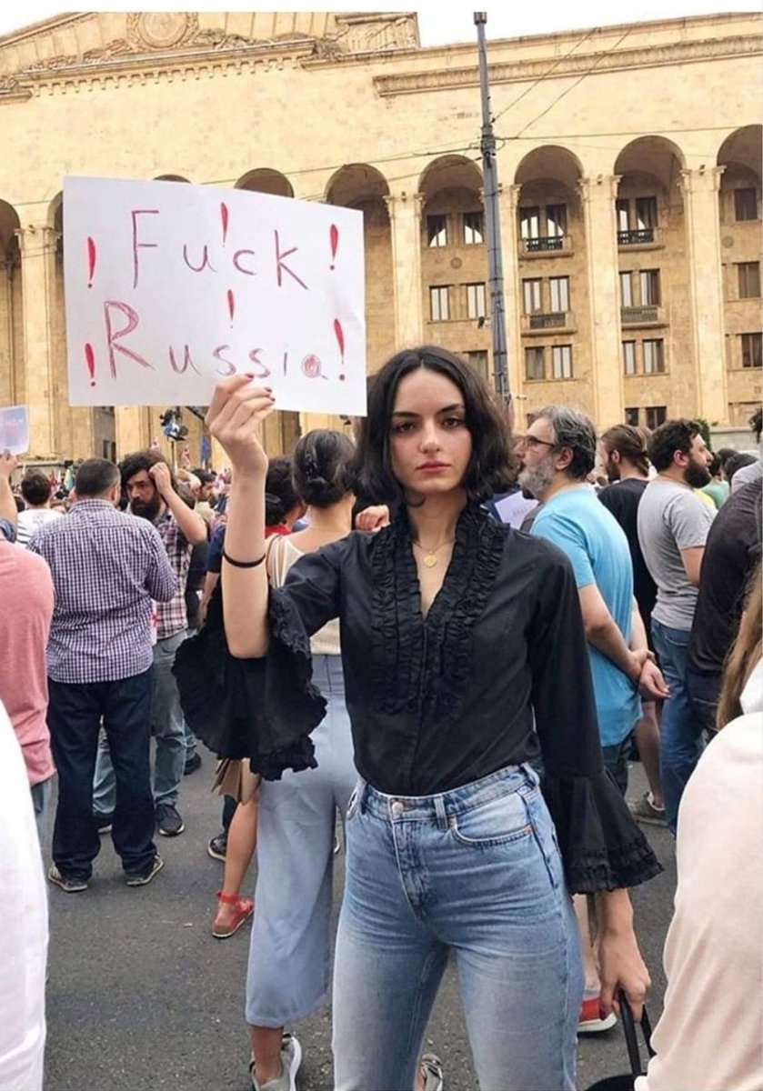 Антироссийская акция в Тбилиси (18+)