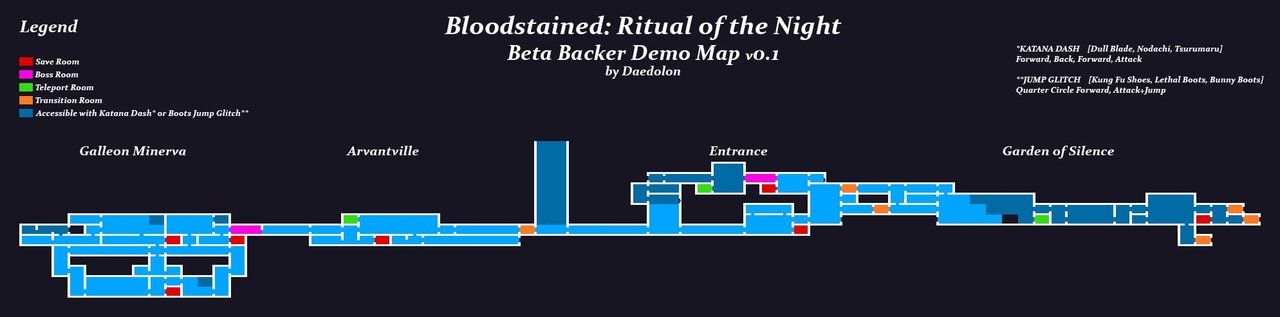 Bloodstained: Ritual of the Night - Карта местности Bloodstained: Ritual of the Night - Карта местности