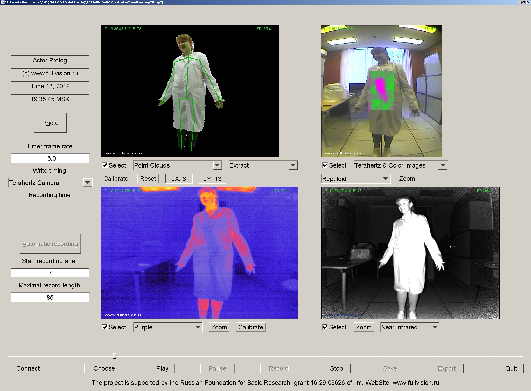 THz and thermal video data set, Thermal imaging, Terahertz images, THz, Terahertz