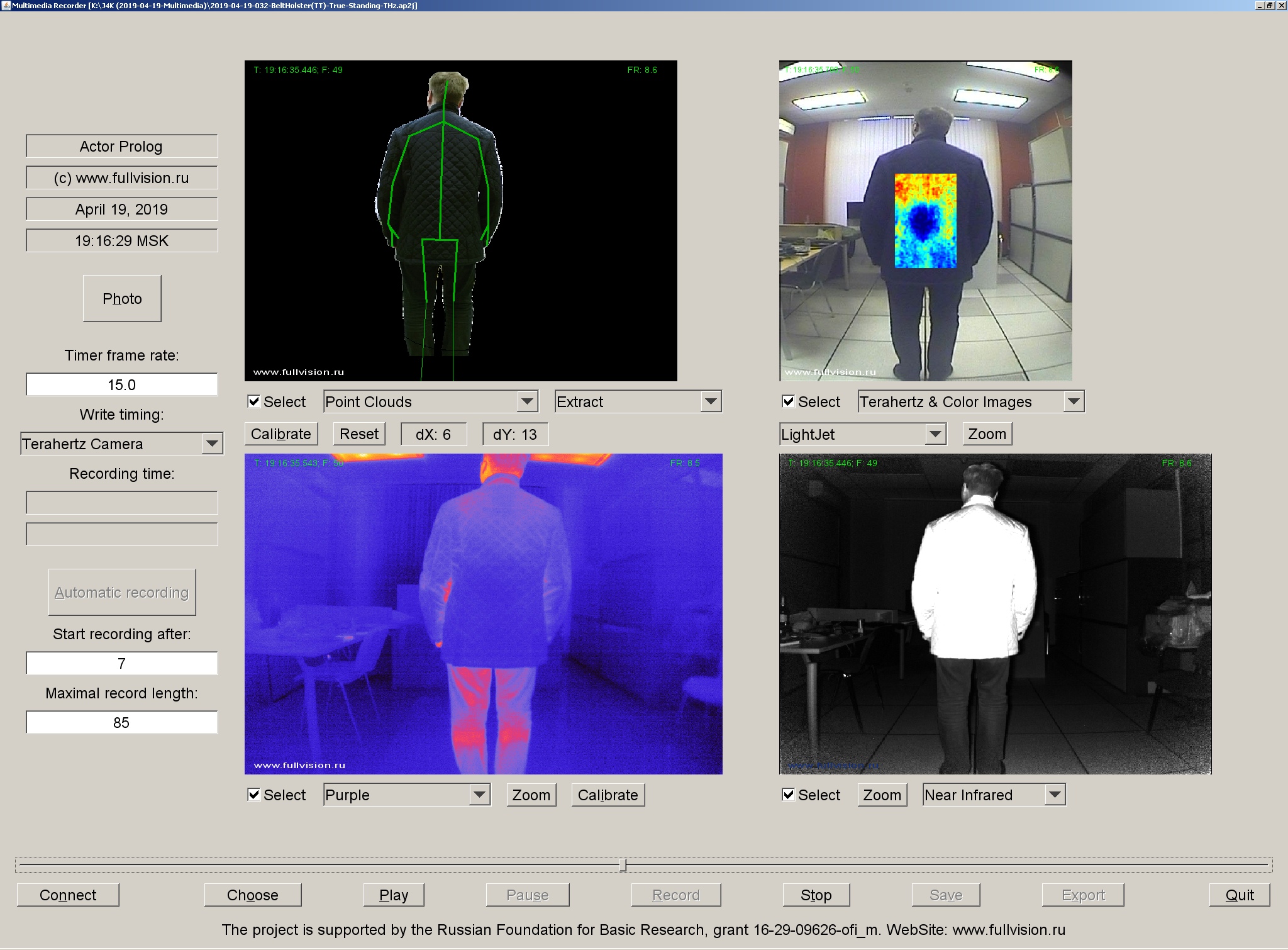 THz and thermal video data set, Thermal imaging, Terahertz images, THz, Terahertz
