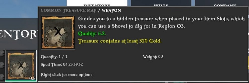 Награда в карте сокровищ в Atlas