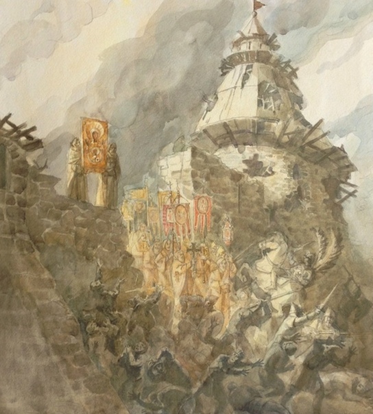 Осада пскова стефаном баторием картина брюллова