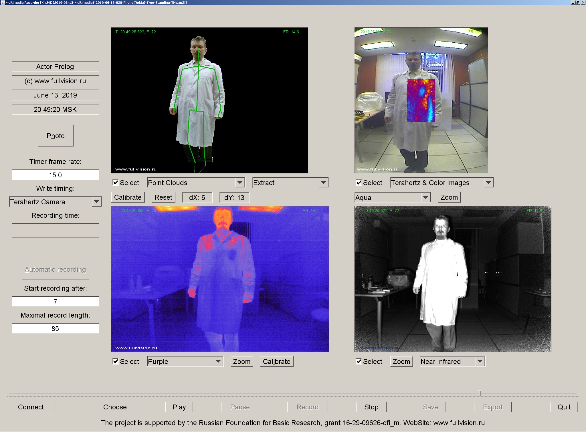 THz and thermal video data set, Thermal imaging, Terahertz images, THz, Terahertz