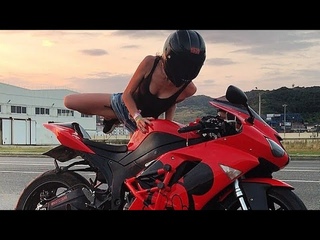 Biker Girls riding Super Bikes Crazy Moments | Best of Biker girls and biker chicks